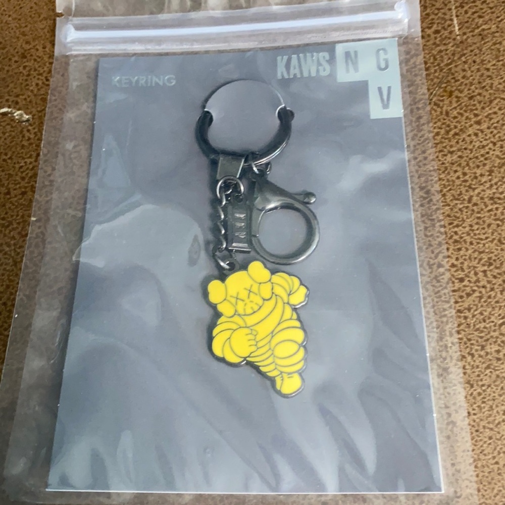 Kaws chum key chain yellow